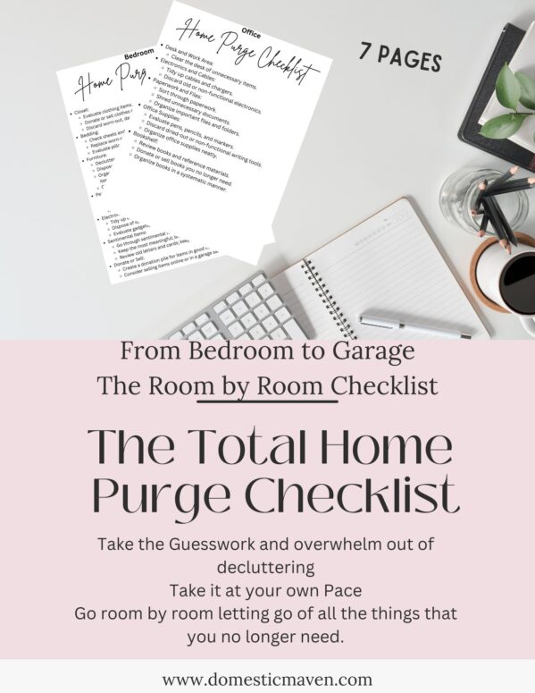 Home purge checklist product page